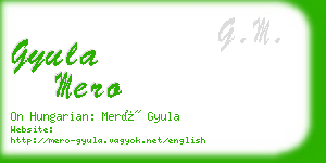 gyula mero business card